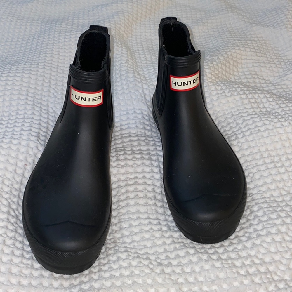 Matte black Hunter boots